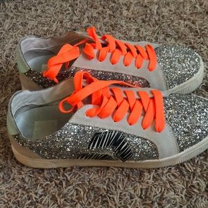 Dolce Vita Suede Leather Sneaker Zaga Sparkle
